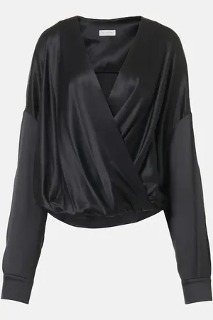 DRIES VAN NOTEN Blusa de satén en mezcla de seda