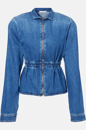 Nensi Dojaka Chaqueta de denim fruncida