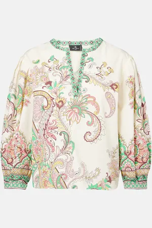 Etro Top de algodón estampado
