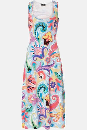 Etro Vestido midi en mezcla de seda