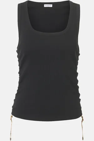 Burberry Top en mezcla de algodón fruncido
