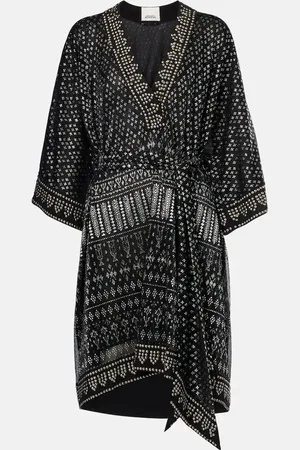 Isabel Marant Vestido corto Nawel de lamé adornado