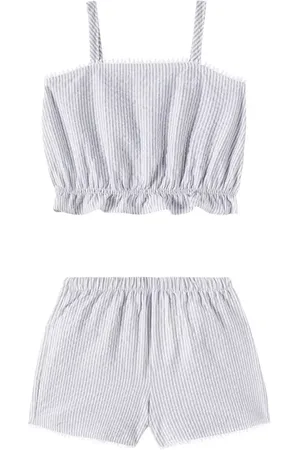 Il gufo Set de top y shorts de algodón