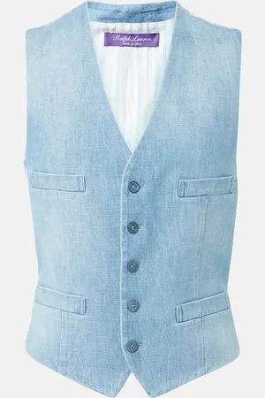 Ralph Lauren Chaleco de denim desgastado