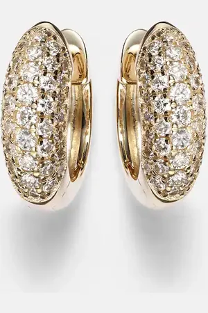 Sydney Evan Pendientes Puffy de oro de 14 ct con diamantes