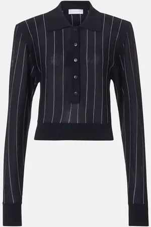 Stella McCartney Polo de lana con raya diplomática