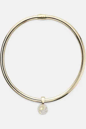 Foundrae Collar Balance - Foundational Keys de oro amarillo y blanco de 18 ct con diamantes