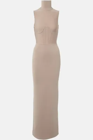 Nensi Dojaka Vestido largo con corsé Gwyneth de punto