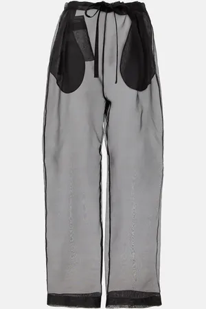 Khaite Pantalones anchos Trenton de organza