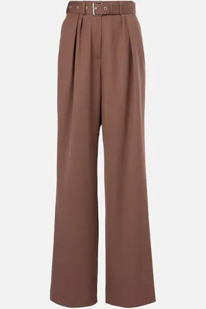 DRIES VAN NOTEN Pantalones anchos de gabardina de lana