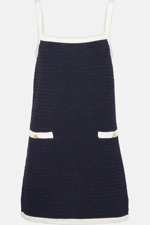 Gucci Vestido corto de punto en mezcla de algodón