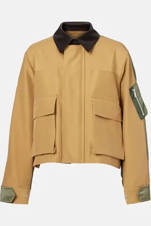 SACAI Chaqueta de sarga de mezcla de algodón