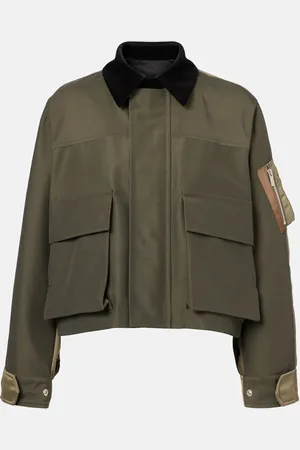 SACAI Chaqueta de sarga de mezcla de algodón