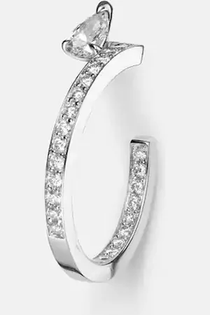 Repossi Pendiente individual Serti Sur Vide de oro blanco de 18 ct con diamantes