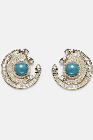 Ananya Pendientes Chakra de oro de 18 ct con diamantes y piedras