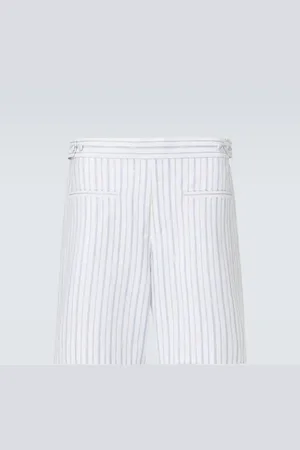 Alexander McQueen Bermudas de algodón a rayas