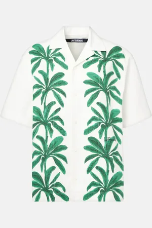Jacquemus Camisa Jean de algodón estampada