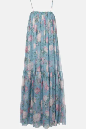 Chloé Chloé Vestido largo en muselina de seda floral