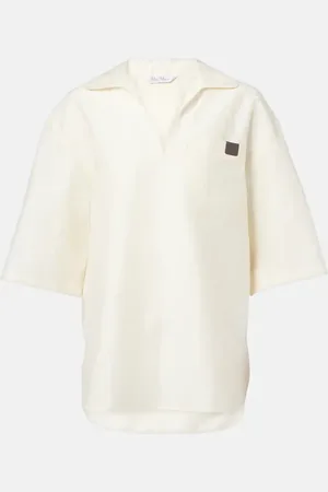 Max Mara Polo Osiride en mezcla de lino y seda