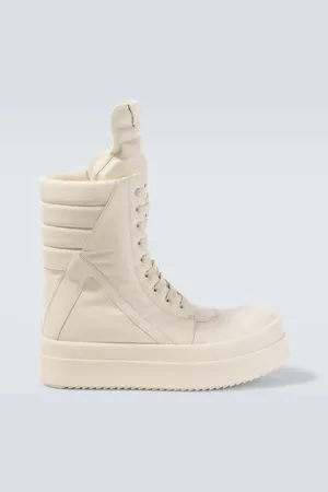 Rick Owens Zapatillas altas Mega Geobasket de piel
