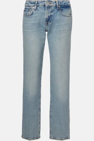 7 for all Mankind Jeans rectos Calle de tiro bajo