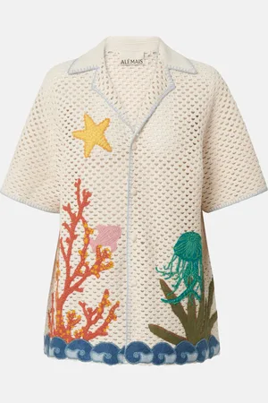 ALÉMAIS Alémais Camisa Splash de croché de algodón bordada