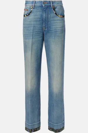 VALENTINO Jeans rectos de tiro alto