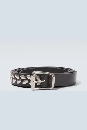 LEMAIRE Cinturón Almond Stud de piel