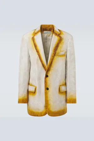 DRIES VAN NOTEN Blazer en jacquard de seda
