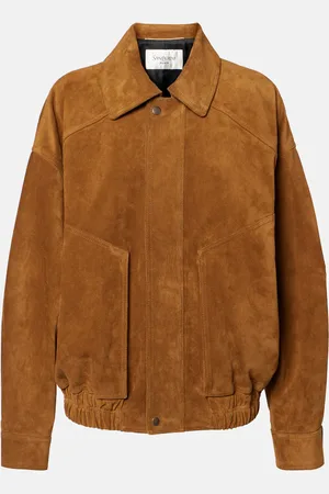 Saint Laurent Chaqueta bomber de ante
