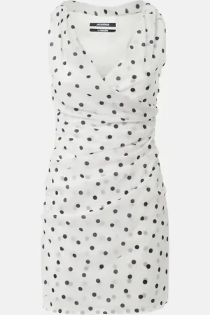Jacquemus Vestido corto Rita drapeado a lunares