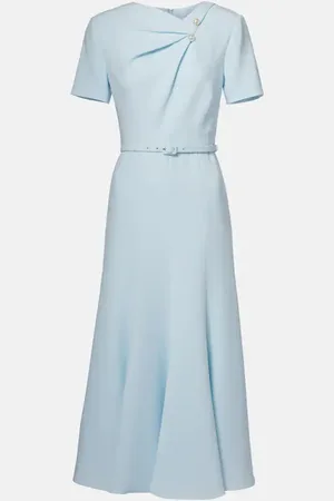 Roland Mouret Vestido midi de cady con cinturón