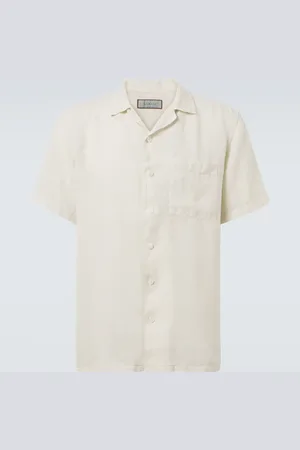 CANALI Camisa bowling de lino
