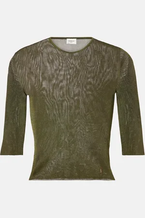 Saint Laurent Top Cassandre de punto
