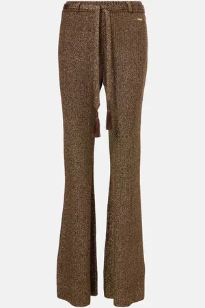 Tom Ford Pantalones anchos de lamé acanalados