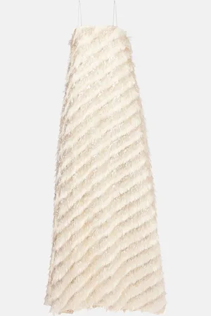 ‎Taller Marmo‎ Vestido largo Anguilla en jacquard con flecos