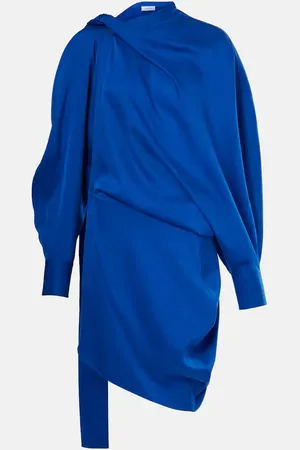 Salvatore Ferragamo Vestido corto drapeado asimétrico