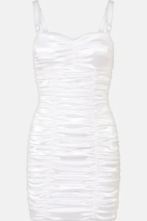 Dolce & Gabbana Vestido corto de satén fruncido