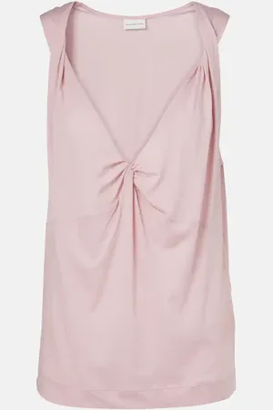 DRIES VAN NOTEN Top de algodón fruncido