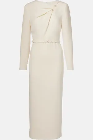 Roland Mouret Vestido midi de cady con cinturón