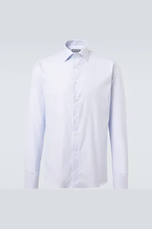 CANALI Camisa de algodón a rayas