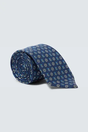 Kiton Corbata de seda estampada