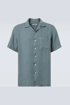 CANALI Camisa bowling de lino