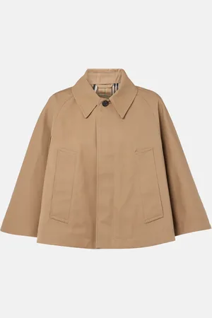 Burberry Capa cropped de gabardina