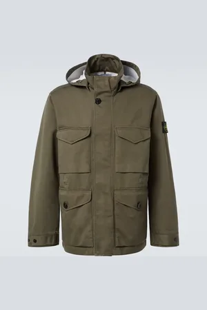 Stone Island Chaqueta Raso Gommato 3L de algodón