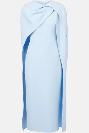 Safiyaa Vestido de cóctel Oria de crepé con capa