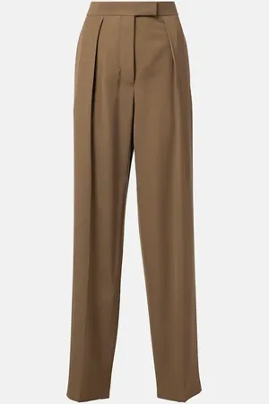Salvatore Ferragamo Pantalones rectos de tiro alto
