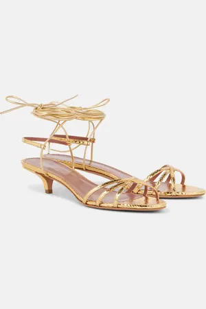 PARIS TEXAS Sandalias Linda 35 de piel metalizada