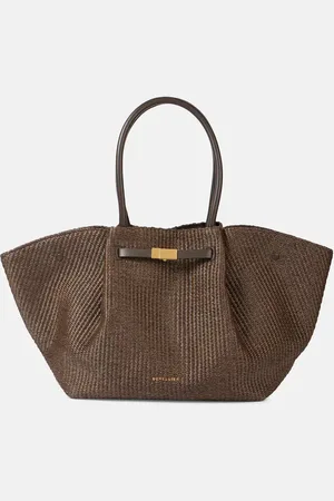 DeMellier Bolso New York de rafia con piel