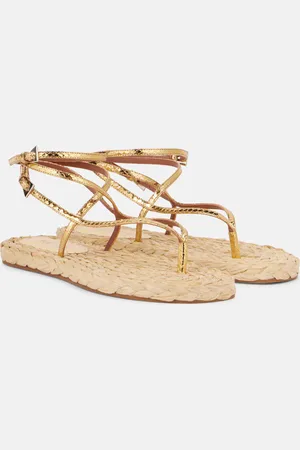 PARIS TEXAS Sandalias Hydra de piel metalizada